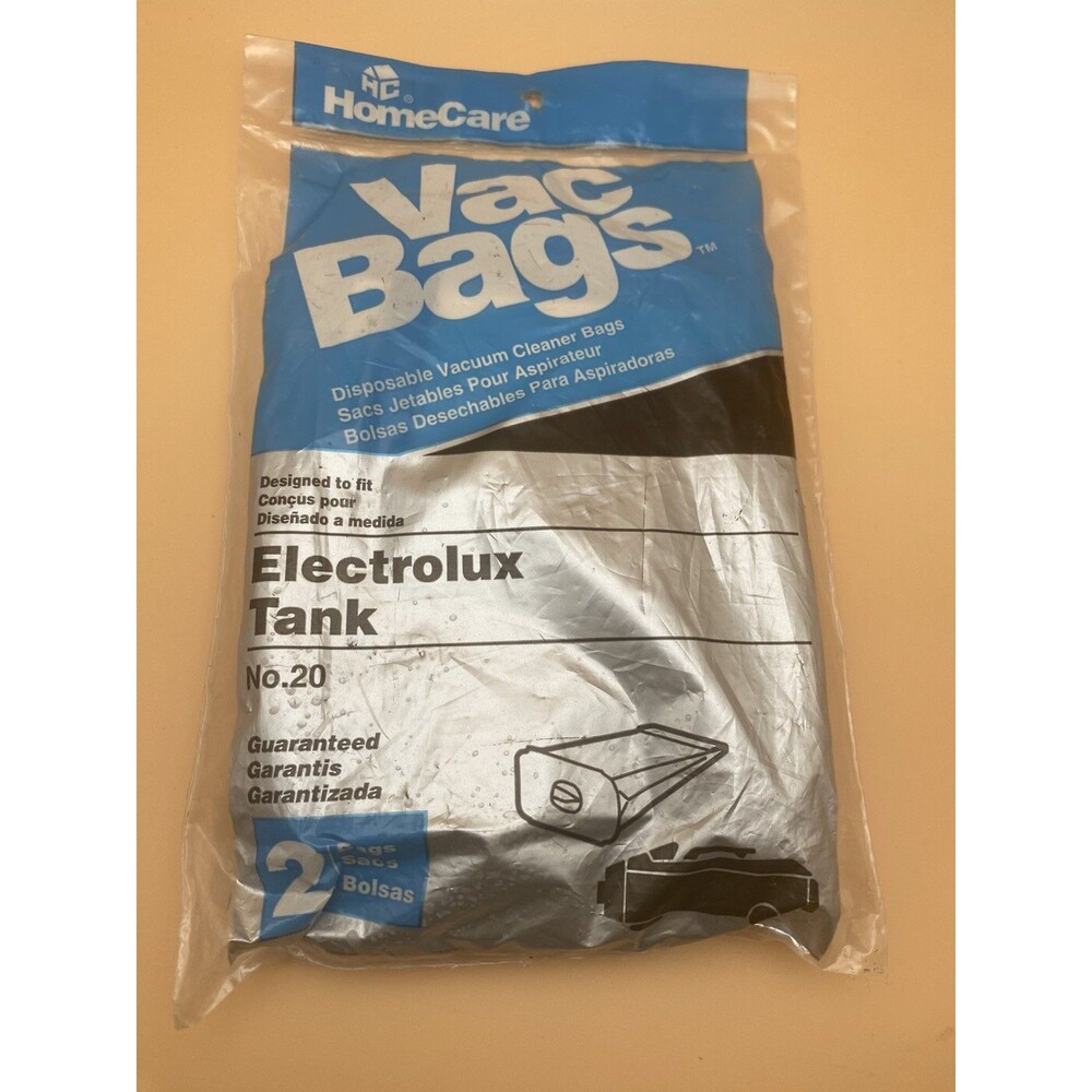 HomeCare Vac Bags Fits Electrolux Tank Vacuum Cleaner No 20 Pack of 2